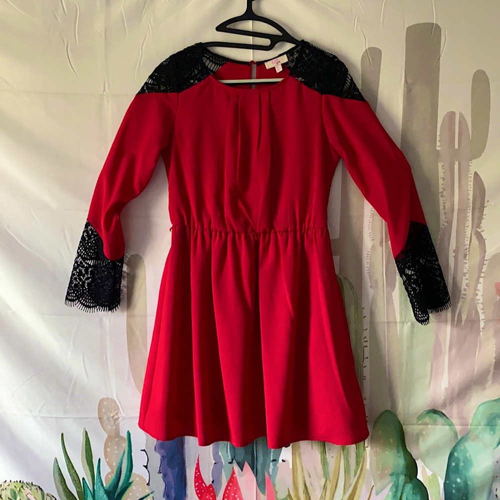 Red Long Sleeve Dress